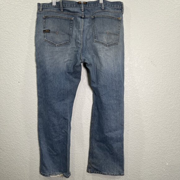 Ariat Jeans Mens 40x32 M4 Rebar Blue Relaxed Fit Boot Cut Workwear Western Denim - Picture 6 of 9
